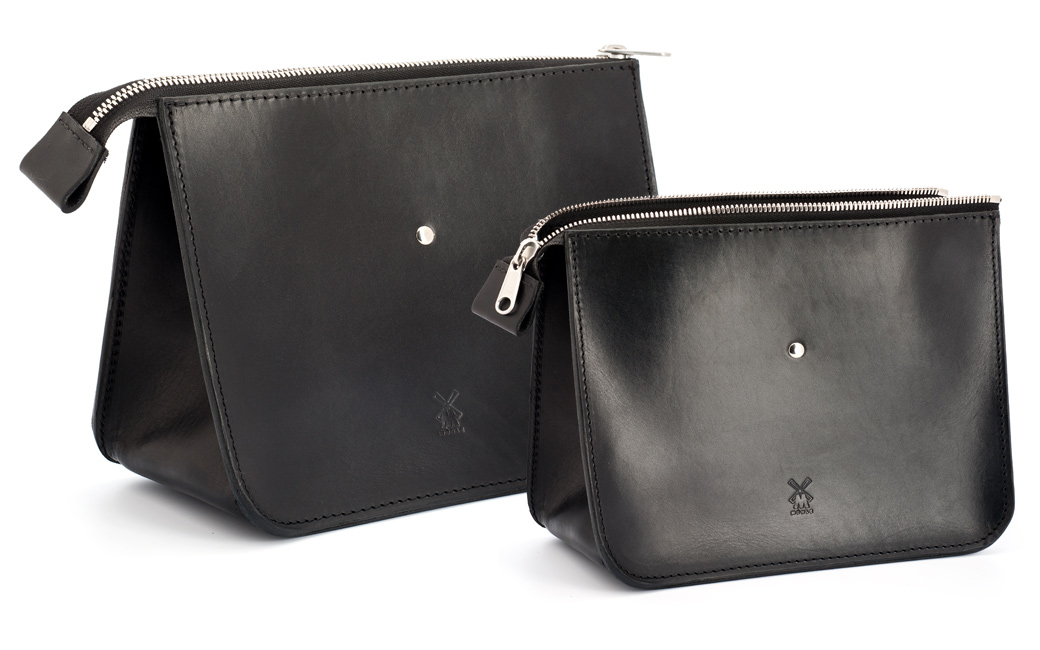 Produktdesign für MÜHLE Rasurkultur, prototype leather bag